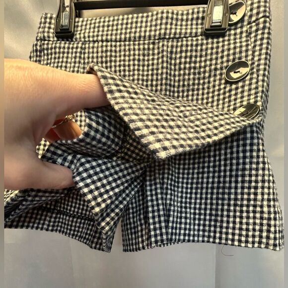 Zara Monochrome Gingham Mini Skirt - Picture 3 of 7